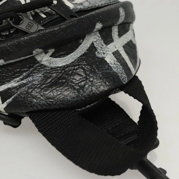 BALENCIAGA Graffiti Explorer Mini Shoulder Bag Bag Black - Picture 5 of 16